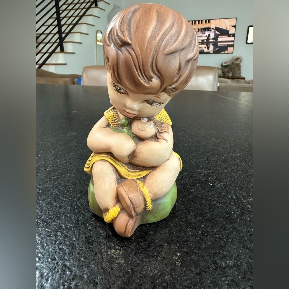 Vintage Gare 1969 Barbara Baldwin Girl With Doll Ceramic Figurine Paula β71 - Picture 6 of 13